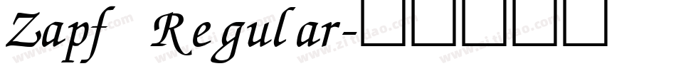 Zapf Regular字体转换